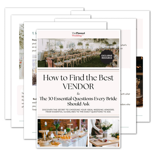 How to Find the Best VENDOR & The 30 Essential Questions Every Bride Should Ask